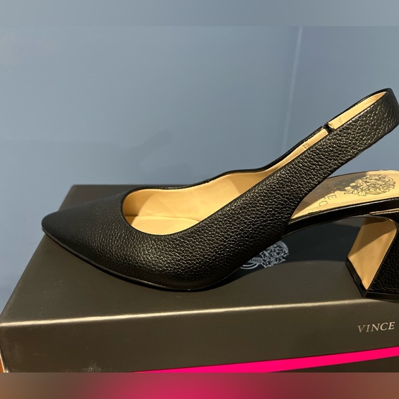 Vince Camuto Black Slingback Heels - Picture 2 of 6